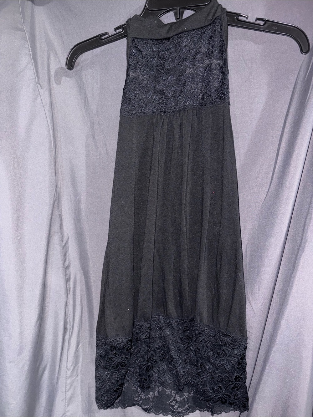 Body Central Black Lace Halter Top